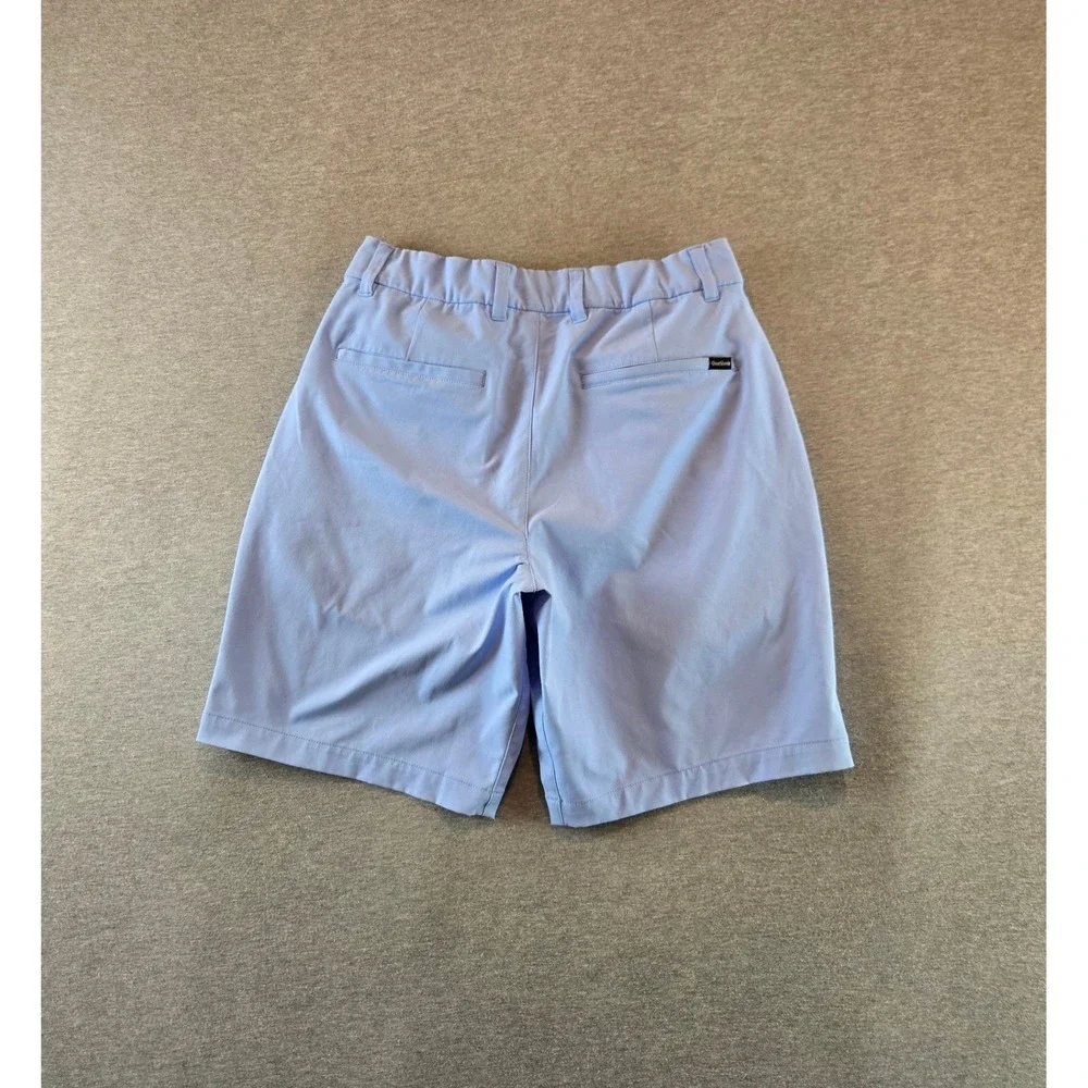 Good Good Golf Shorts Mens 28W Light Blue Performance Athletic Elastic Waist